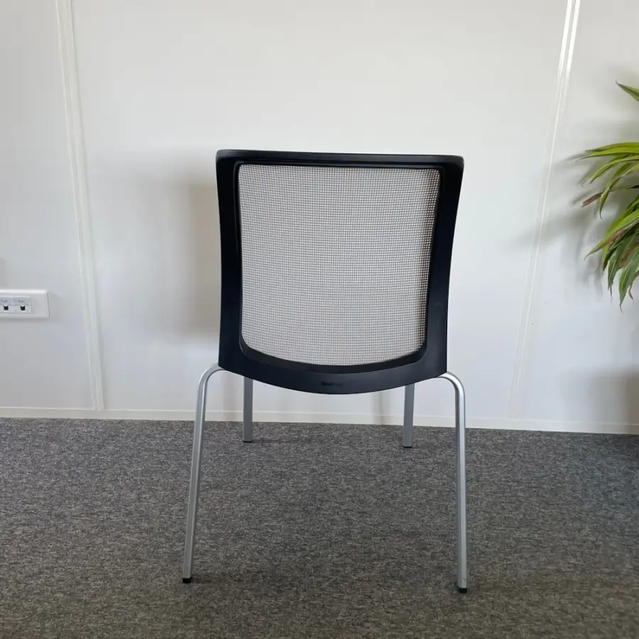 Chaise 4 pieds Steelcase grise