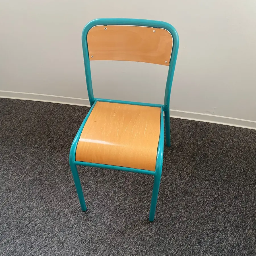Chaise écolier - turquoise