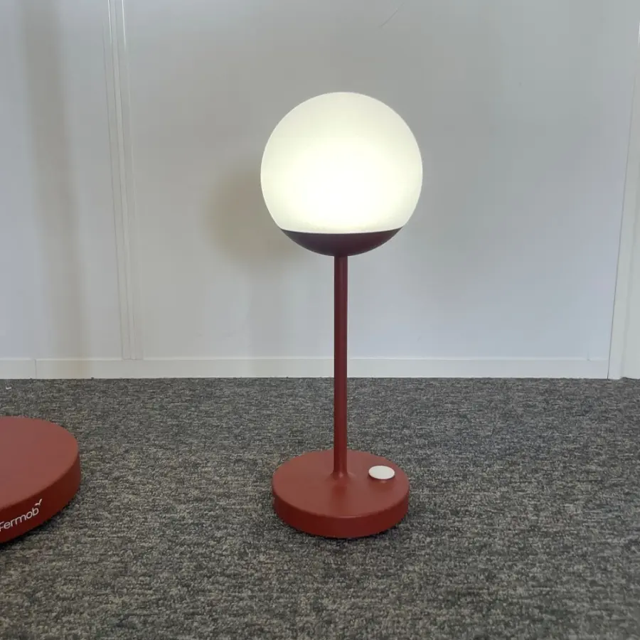 Lampe Mooon H41cm - Ocre rouge